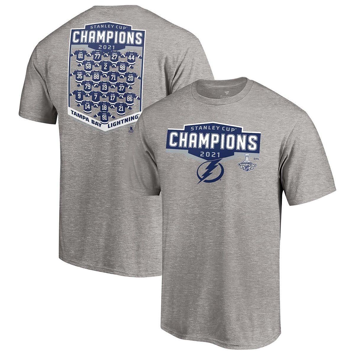 

Мужская футболка из джерси с изображением чемпиона кубка стэнли Authentic NHL Apparel, серый
