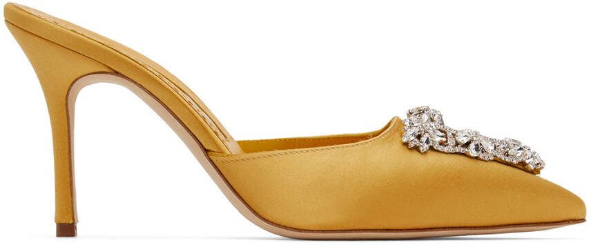 

Желтые туфли без задника Namutri Manolo Blahnik, Желтый