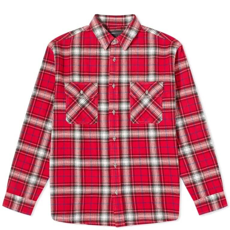 

Рубашка Purple Brand Plaid Flannel Checked, красный