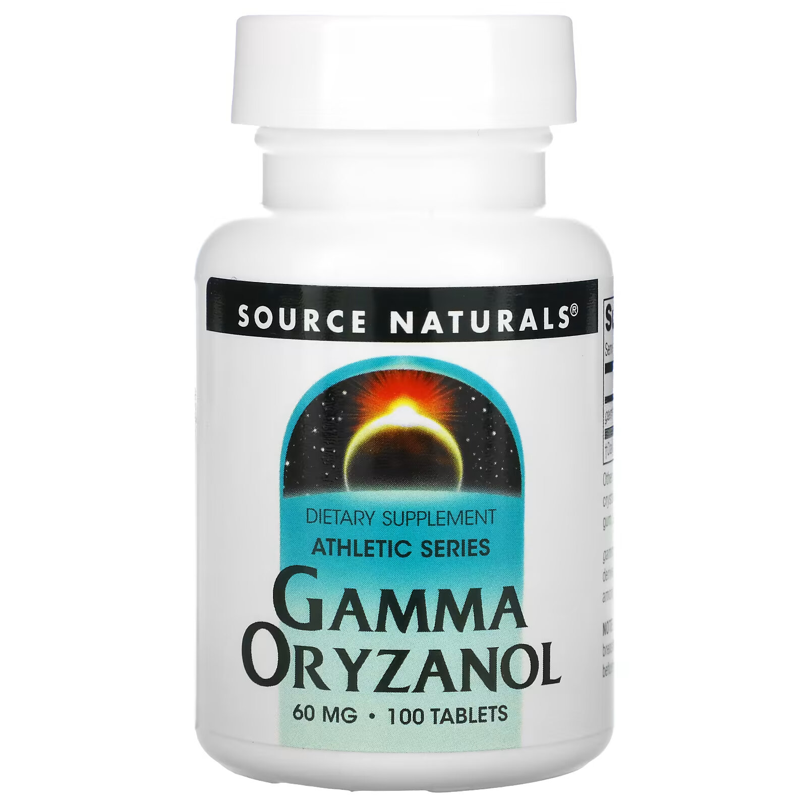 Source Naturals, Athletic Series, гамма-оризанол, 60 мг, 100 таблеток source naturals athletic series инозин 500 мг 60 таблеток