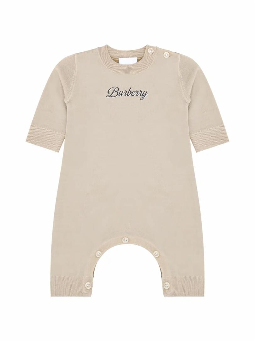 

Шерстяное боди с логотипом Burberry