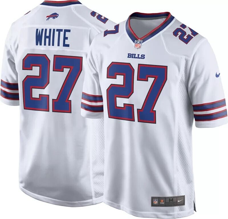 

Мужское белое игровое джерси Nike Buffalo Bills Tre'davious White #27