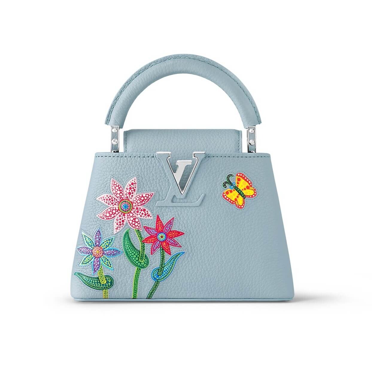 

Сумка Louis Vuitton x Yayoi Kusama Capucines Mini, голубой