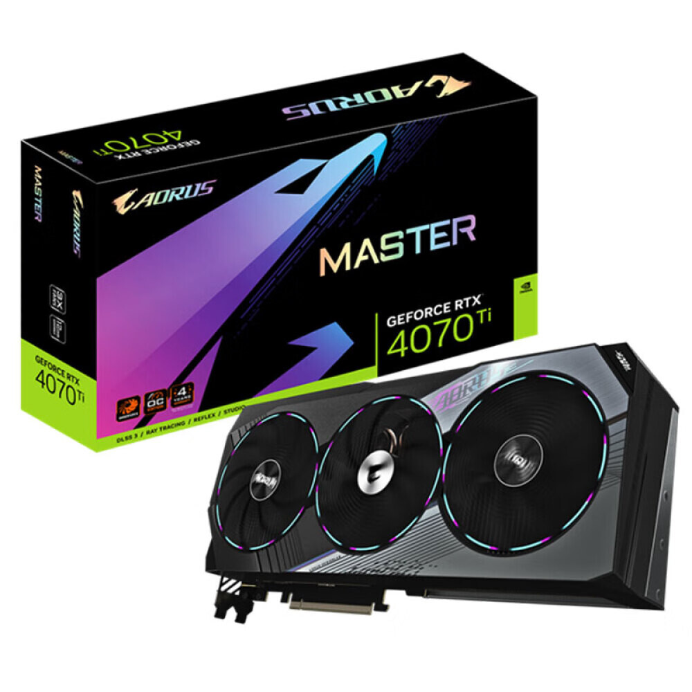 

Видеокарта Gigabyte RTX 4070 TI AORUS MASTER 12GB D GDDR6X