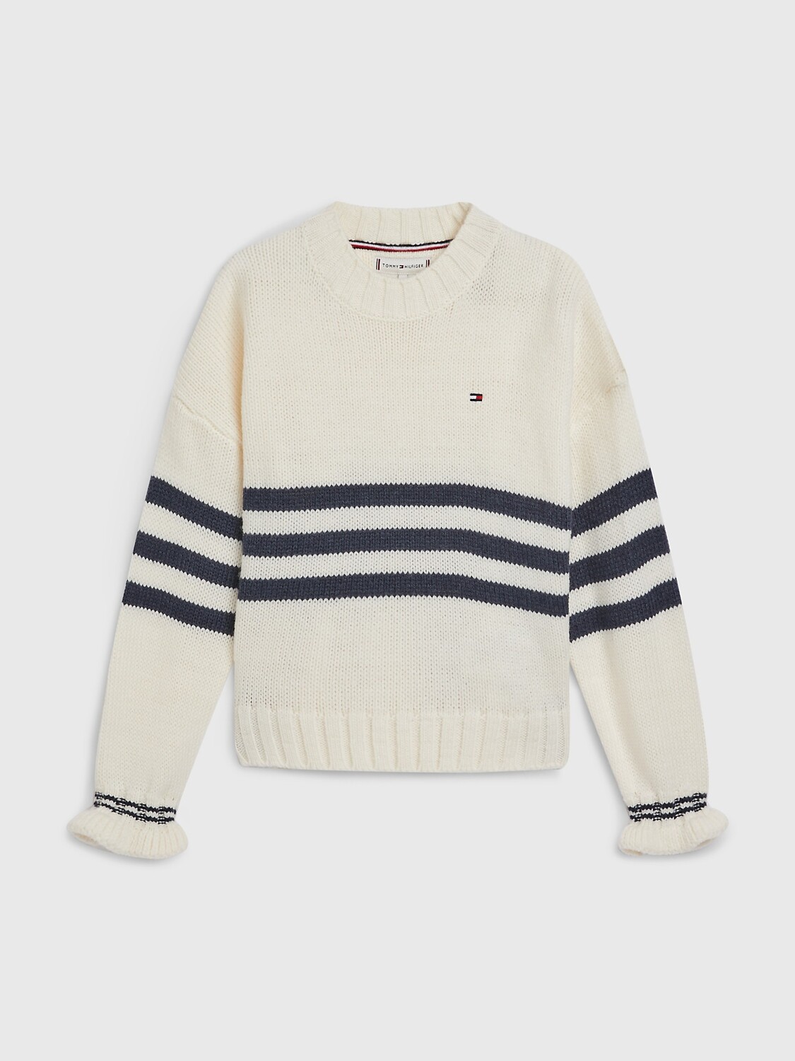 

Детский свитер в полоску Tommy Hilfiger, лепесток слоновой кости / полоса пустынного неба