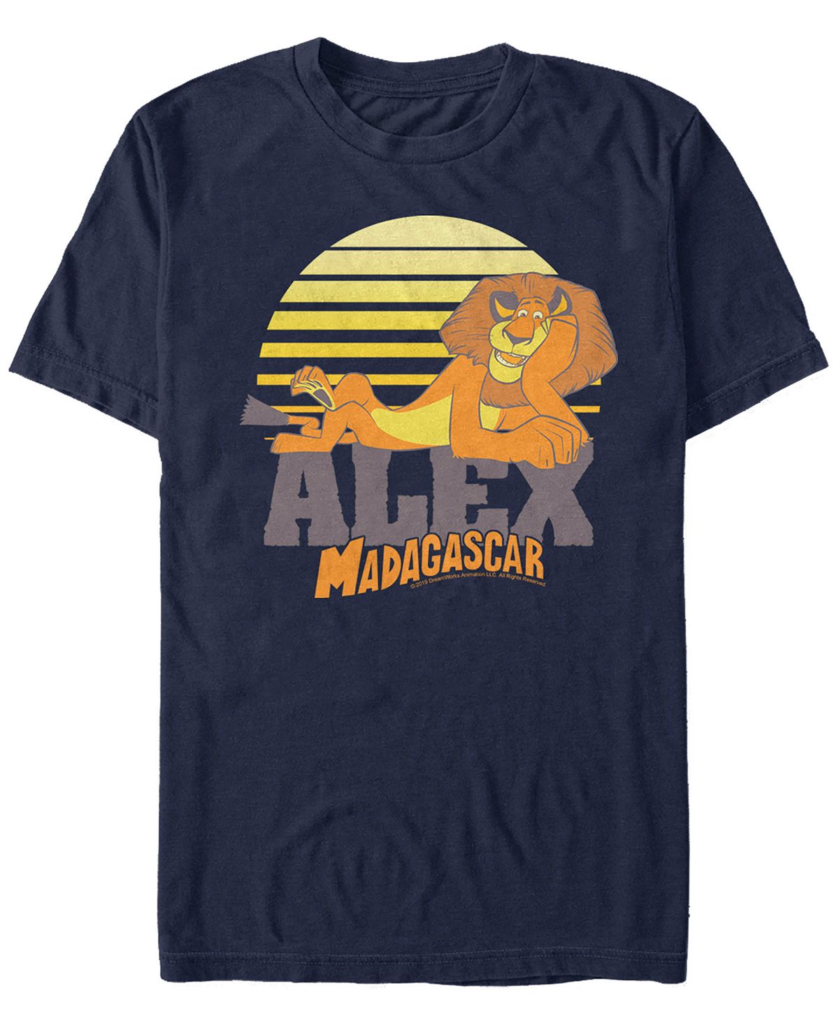 Мужская футболка alex с коротким рукавом madagascar Fifth Sun, синий мужская футболка с коротким рукавом monopoly hustle hard fifth sun синий