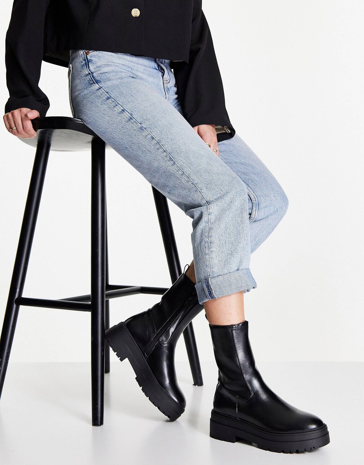 

Черные ботинки челси ASOS DESIGN Americano, Черный
