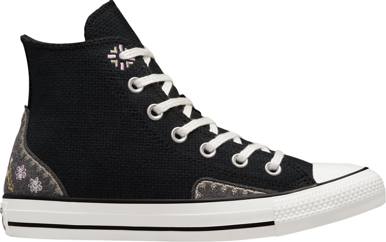 Кроссовки Converse Wmns Chuck Taylor All Star High Autumn Embroidery - Black, черный nordic macrame woven tapestry boho chic bohemian wall hanging home decoration crafts cotton rope woven indoor art room decoratio