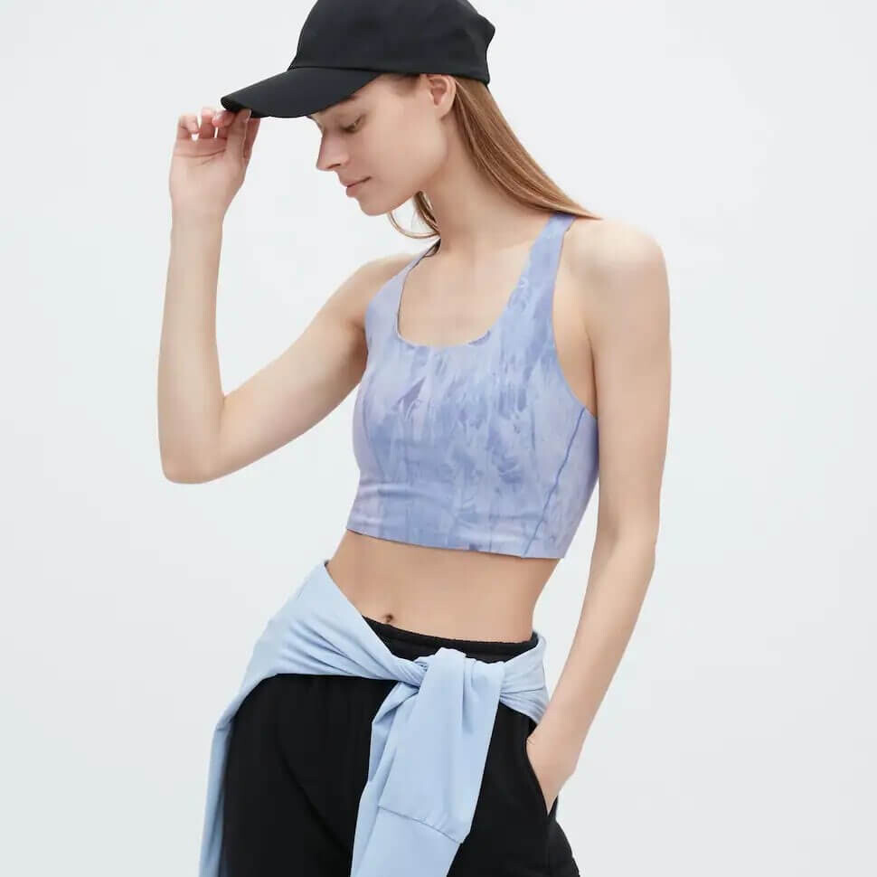 

Бюстгалтер Uniqlo Printed Square Neck, синий