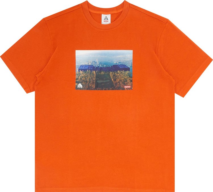 Футболка Supreme x Nike ACG Grid Tee 'Orange', оранжевый