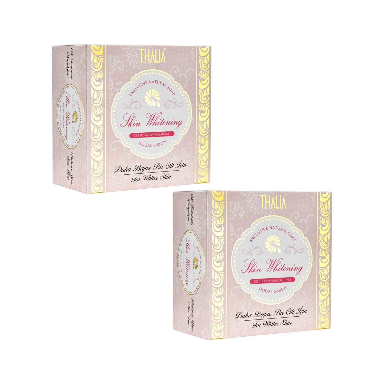 Натуральное мыло Thalia для отбеливания кожи, 2 x 150 г гель для лица и тела thalia natural beauty repair