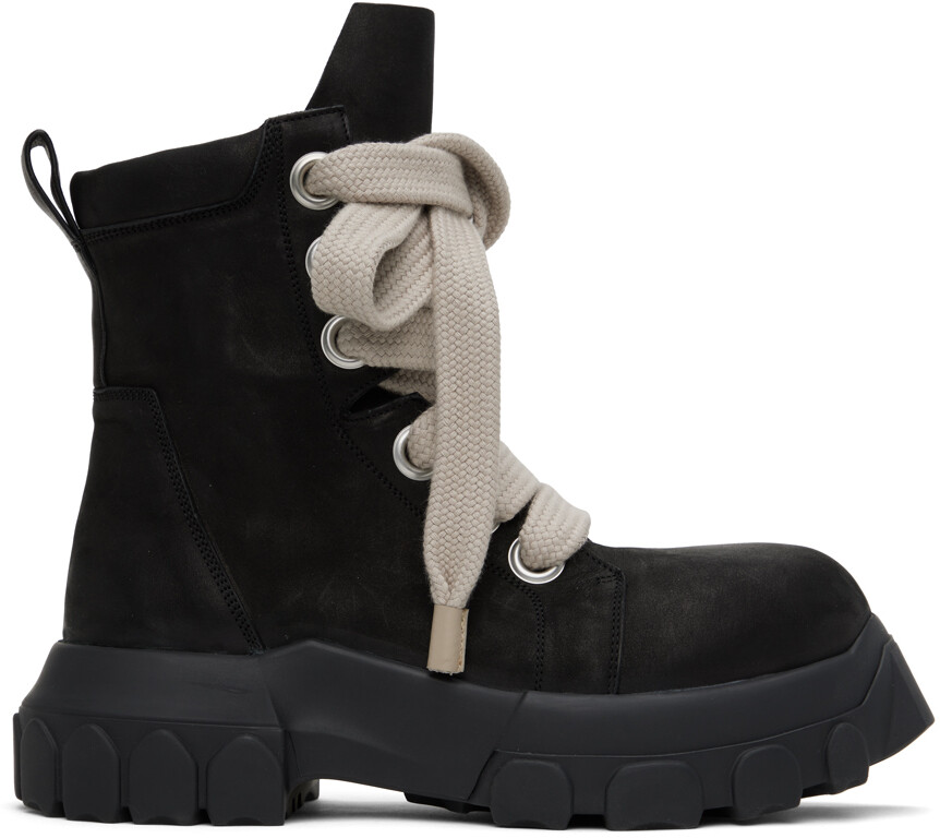 

Черные - Тракторные ботинки Jumbo Lace Bozo Rick Owens