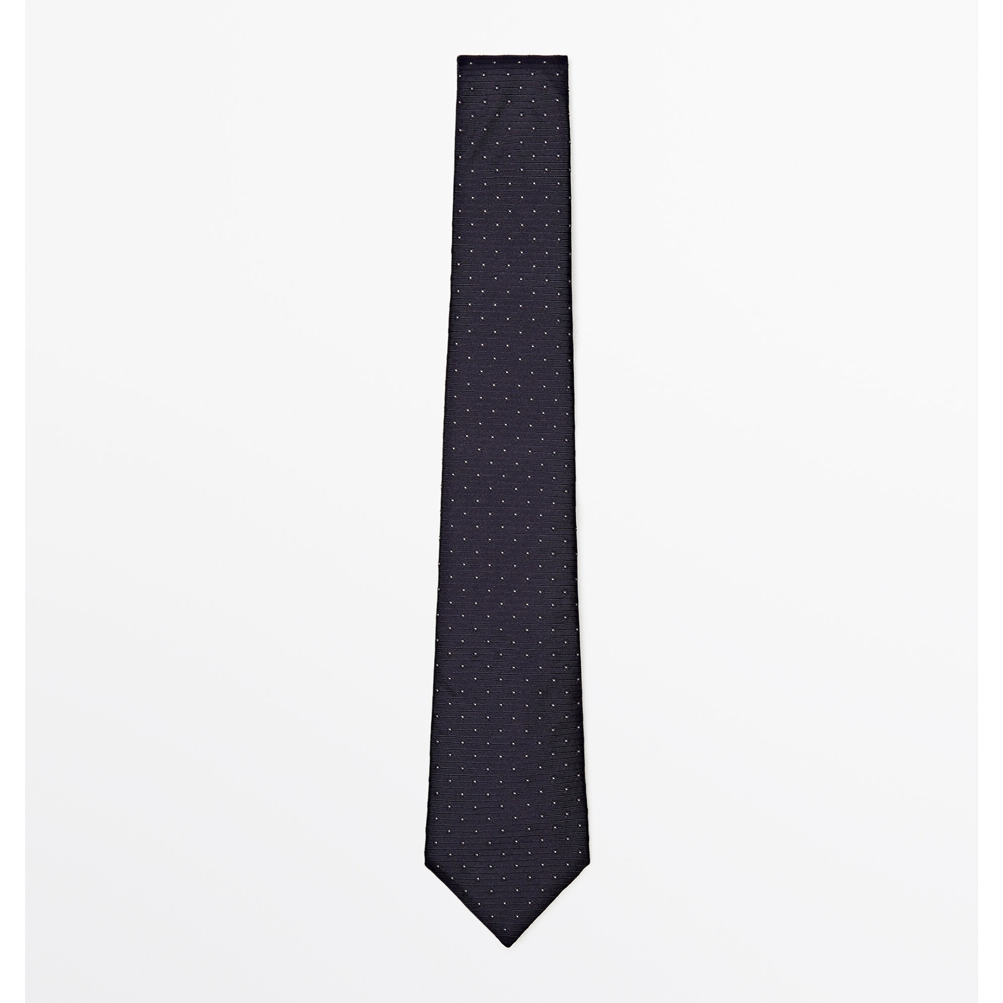 галстук zara 100% silk textured темно бежевый Галстук Massimo Dutti 100% Silk Textured, темно-синий