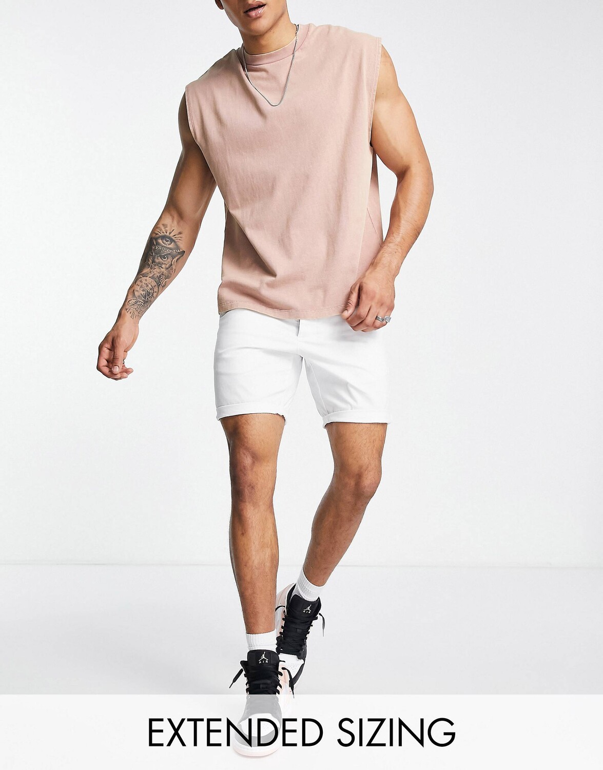 

Белые шорты-чинос скинни ASOS DESIGN