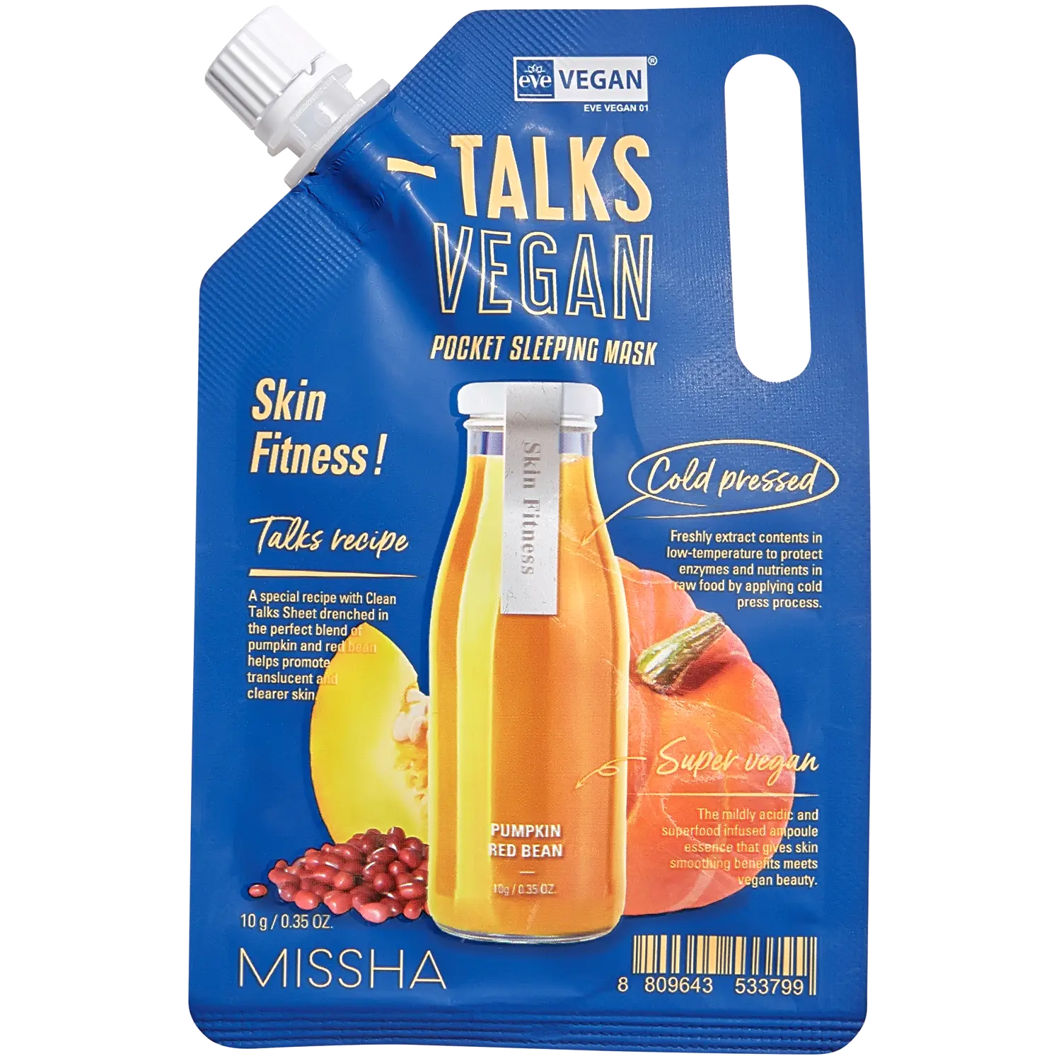 

Missha Talks Vegan разглаживающая маска для лица на ночь, 10 г