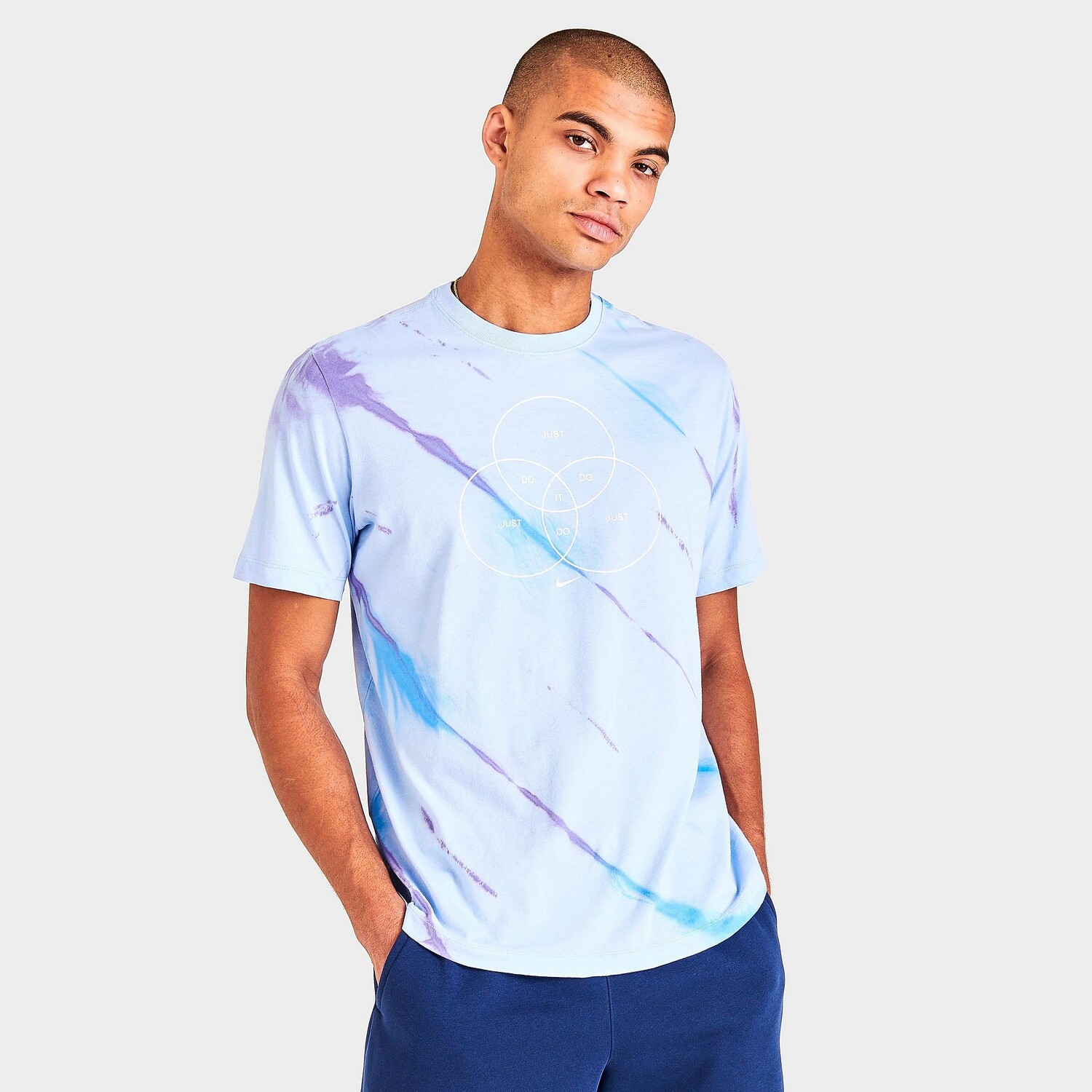 

Мужская футболка с принтом и графикой Nike Sportswear Tie-Dye, синий