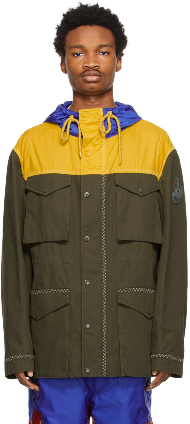 

1 Moncler JW Anderson Куртка цвета хаки с цветными блоками Moncler Genius