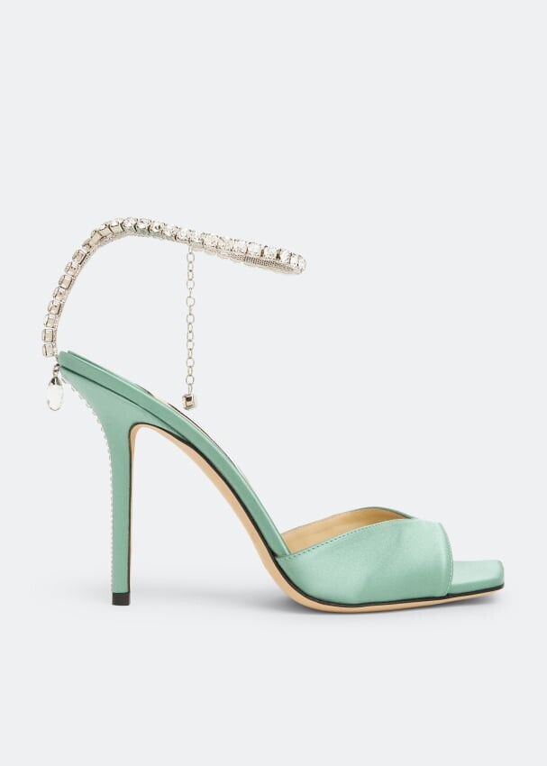 

Сандалии JIMMY CHOO Saeda 100 sandals, зеленый