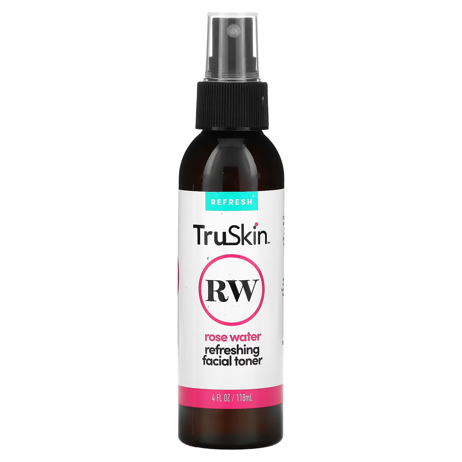 TruSkin, Освежающий тоник для лица с розовой водой, 118 мл (4 жидк. Унции) truskin ocean minerals супертонер 118 мл 4 жидк унции