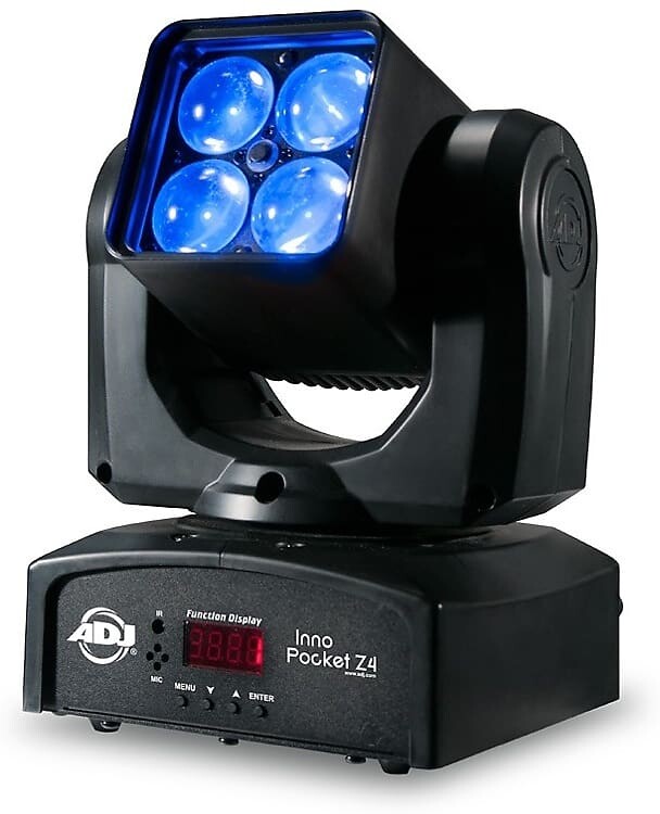 

ADJ Inno Pocket Z4 4-LED RGBW Промывочная головка с движущейся головкой и зумом American DJ INN119
