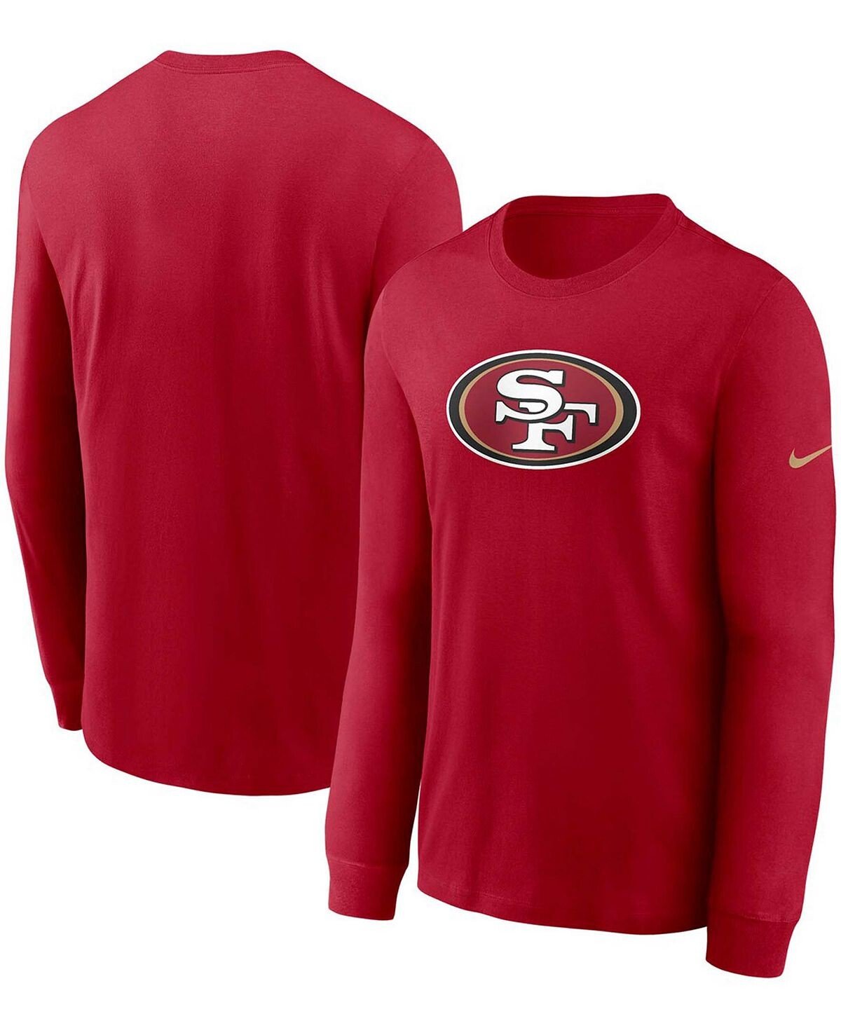 

Мужская футболка с длинным рукавом с логотипом scarlet san francisco 49ers primary logo Nike