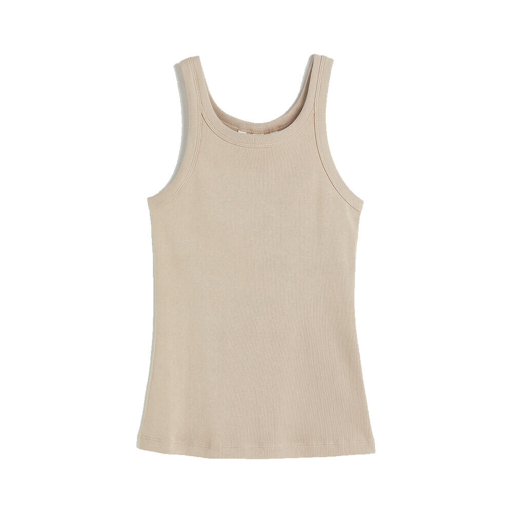 

Топ H&M Ribbed Tank, бежевый