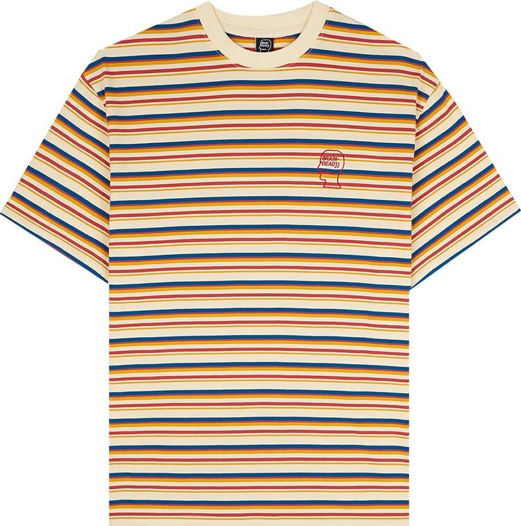 

Футболка Brain Dead Nineties Blocked Striped T-Shirt 'Cream', кремовый
