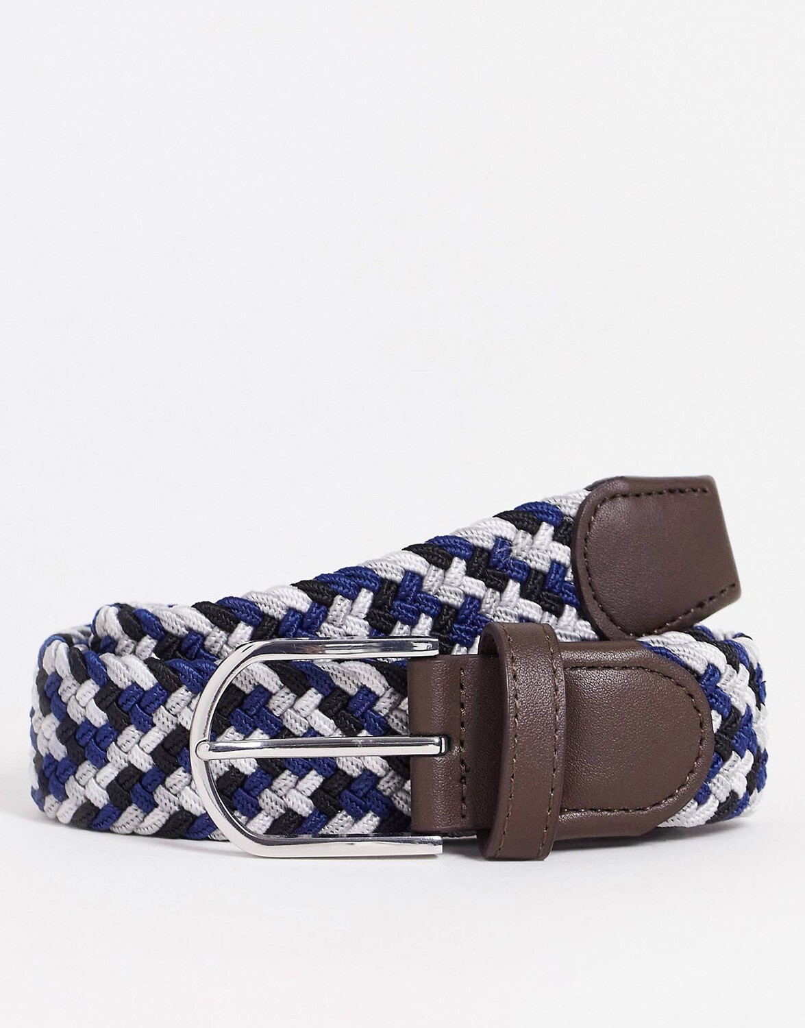 

Серо-голубой плетеный ремень ASOS DESIGN