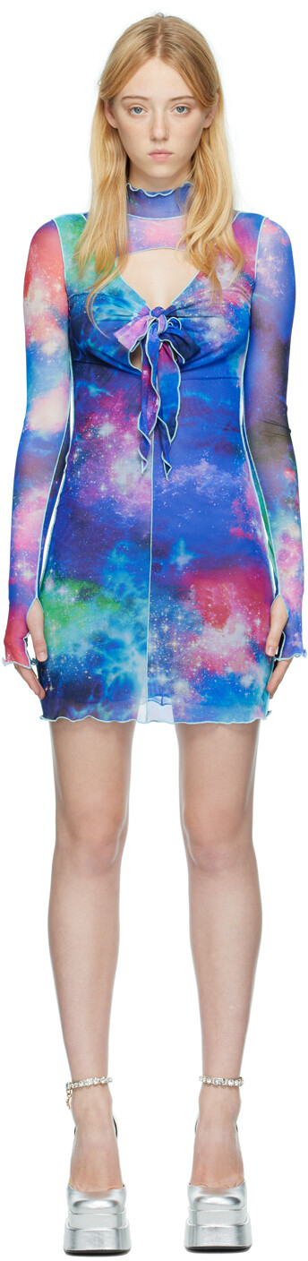 

Разноцветное мини-платье Space Couture Versace Jeans Couture