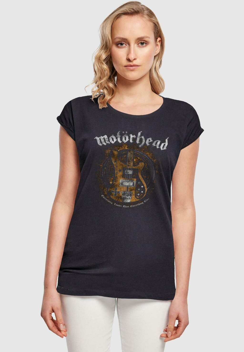 

Футболка с принтом MOTÖRHEAD LEMMY BASS EXTENDED SHOULDER Merchcode, цвет navy
