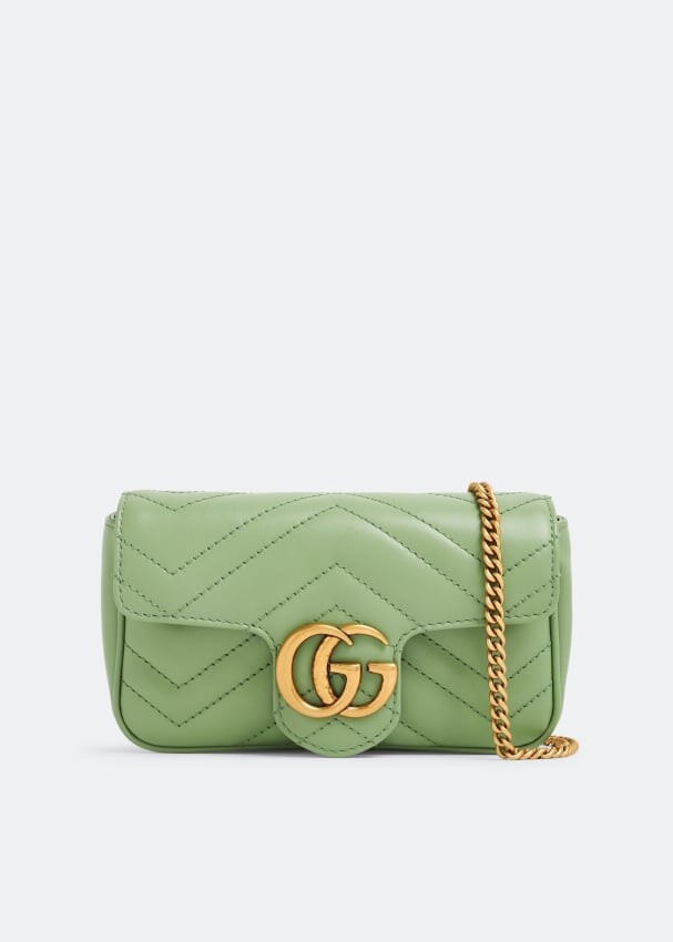 

Сумка кросс-боди GUCCI GG Marmont super mini bag, зеленый