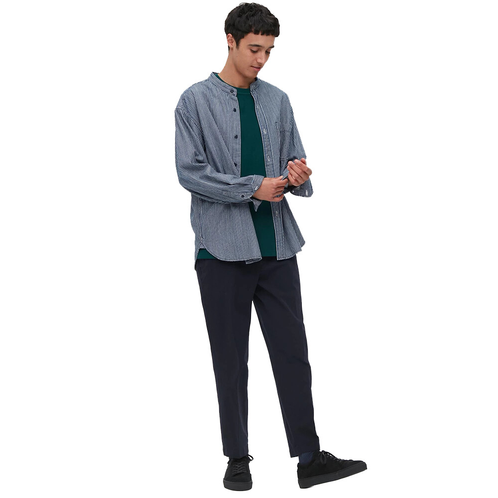 

Брюки Uniqlo Smart Comfort Cotton, темно-синий