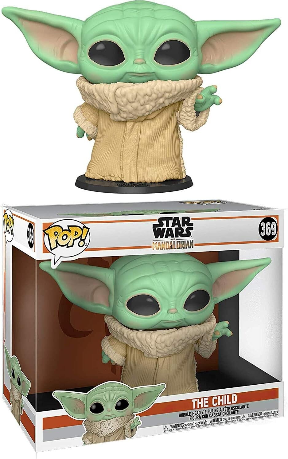 

Фигурка Funko Pop! Star Wars: The Mandalorian Toy, The Child Grogu, 10" Super Sized Pop!