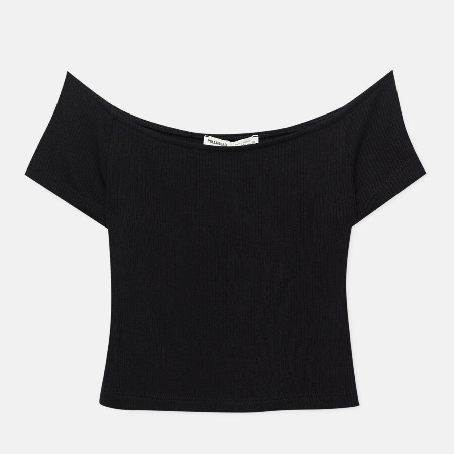 

Топ Pull&Bear Bardot Neckline, черный