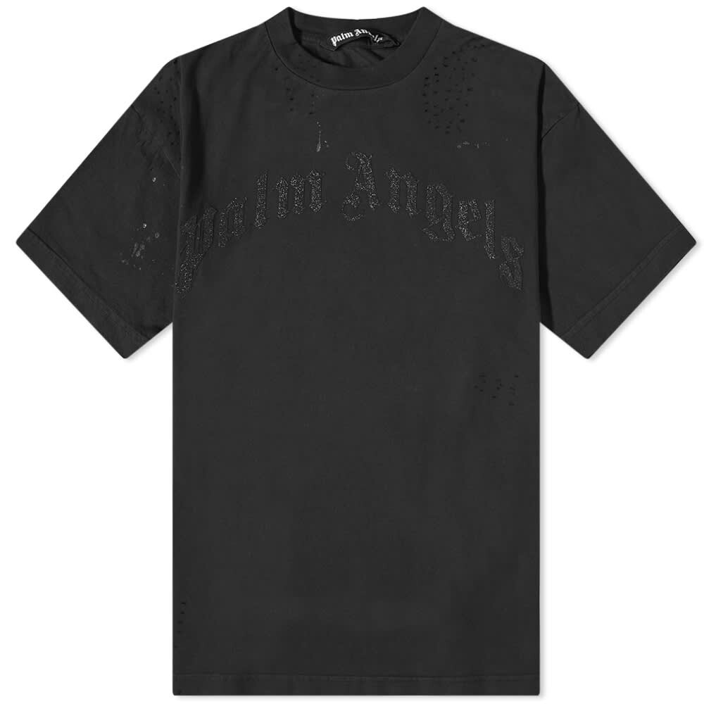 

Футболка Palm Angels Glittered Logo Tee, Черный