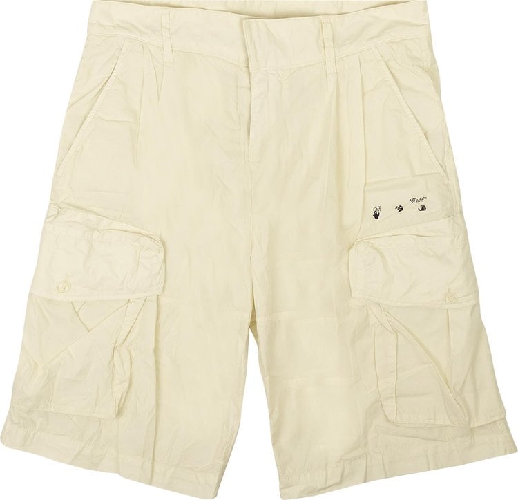 Шорты Off-White Logo Utility Shorts 'White', белый - фото