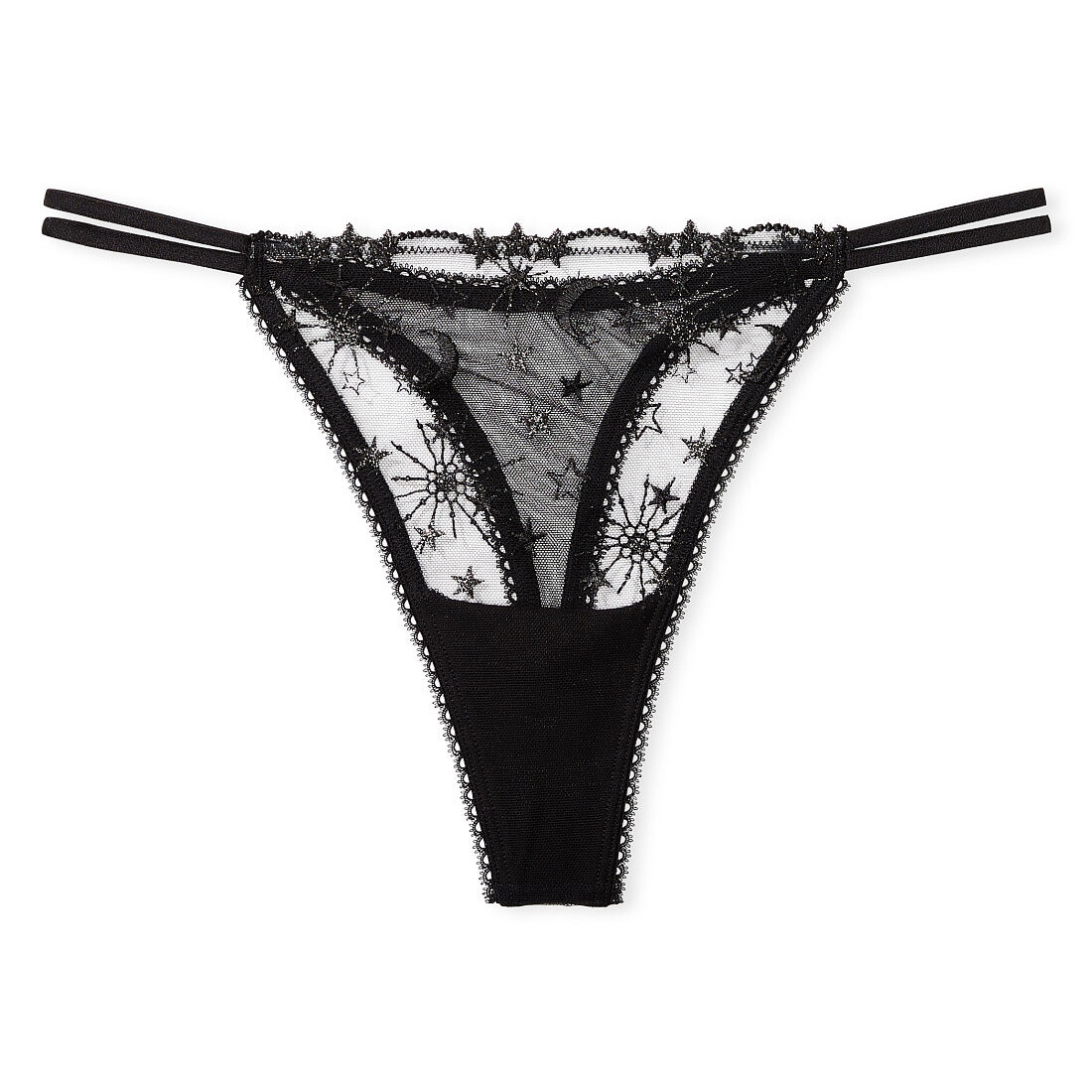 

Трусики-стринги Victoria's Secret Lacie Mesh Detail, черный