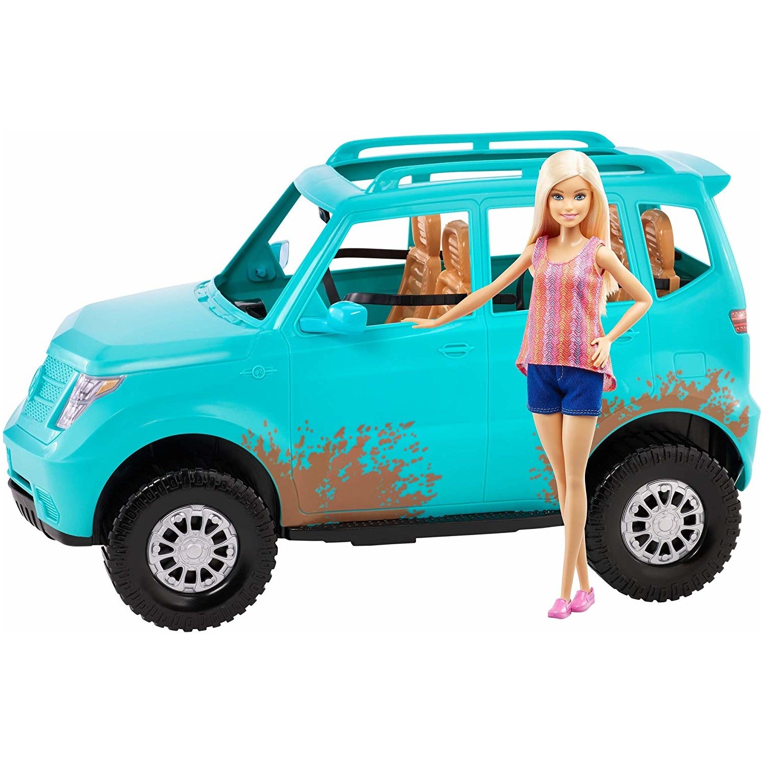 Игровой набор Barbie Машина для кемпинга кукла барби с феном и короной 29 см игровой набор барби с аксессуарами интерактивная игрушка кукла