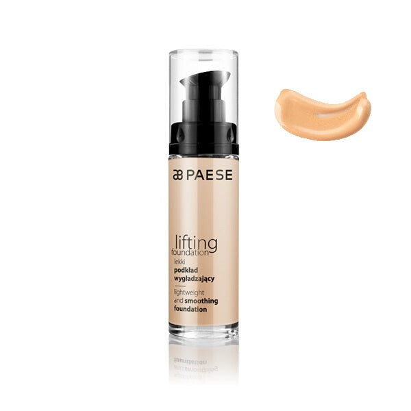 Paese Разглаживающая тональная основа Lifting Foundation 102 Natural 30мл paese collagen moisturizing foundation коллагеновая увлажняющая основа 300c porcelain 30мл