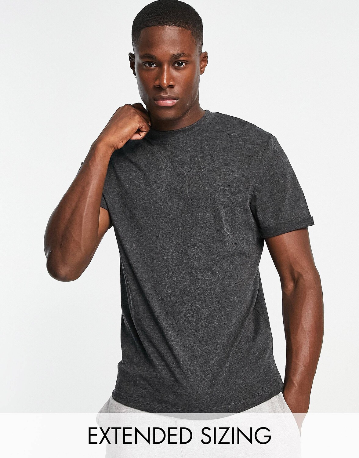 

Темно-серая футболка ASOS DESIGN