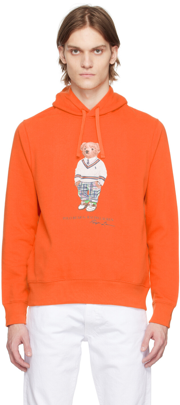 

Оранжевая толстовка с капюшоном Polo Bear Polo Ralph Lauren