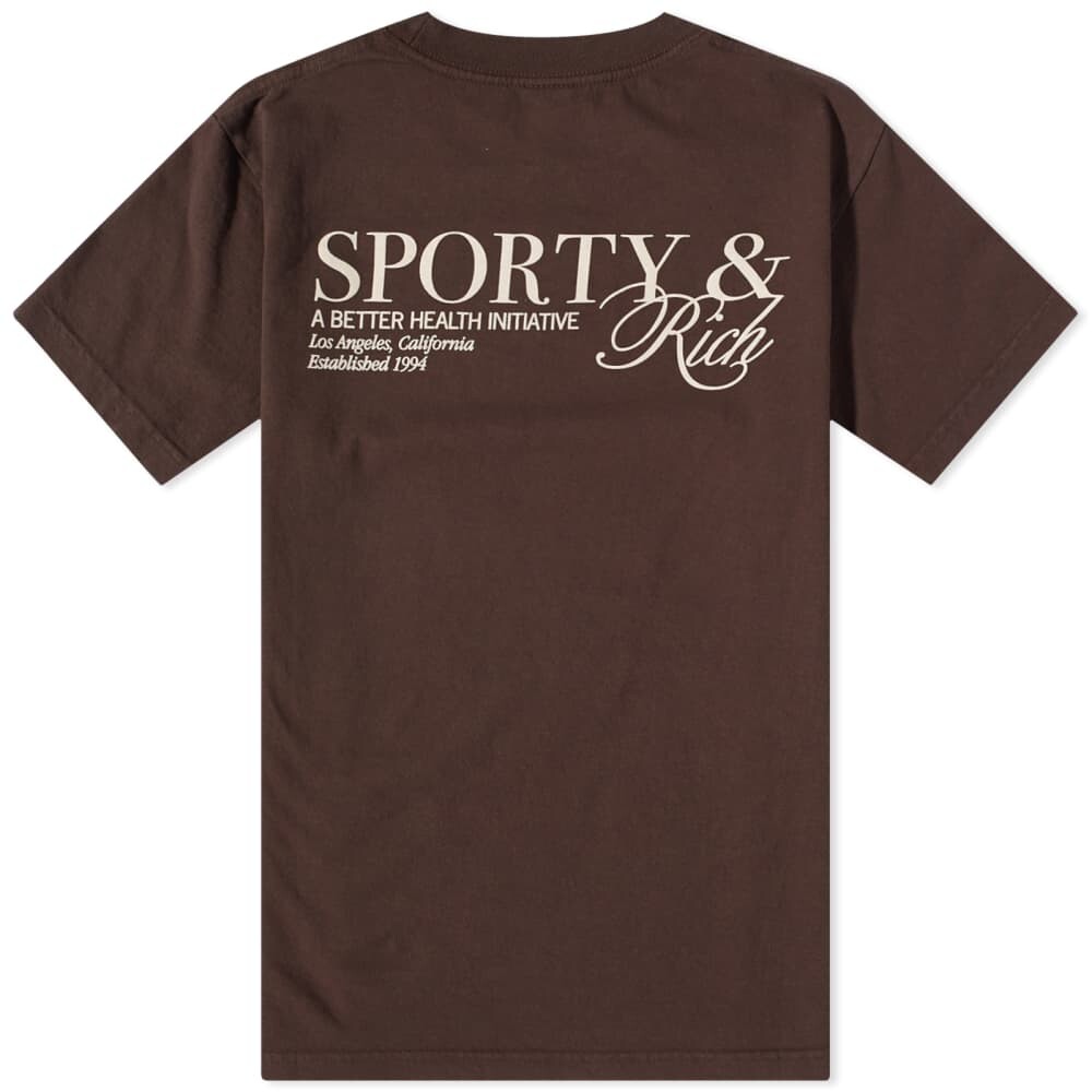 

Футболка Sporty & Rich SR Initiative T-Shirt - END. Exclusive, Коричневый