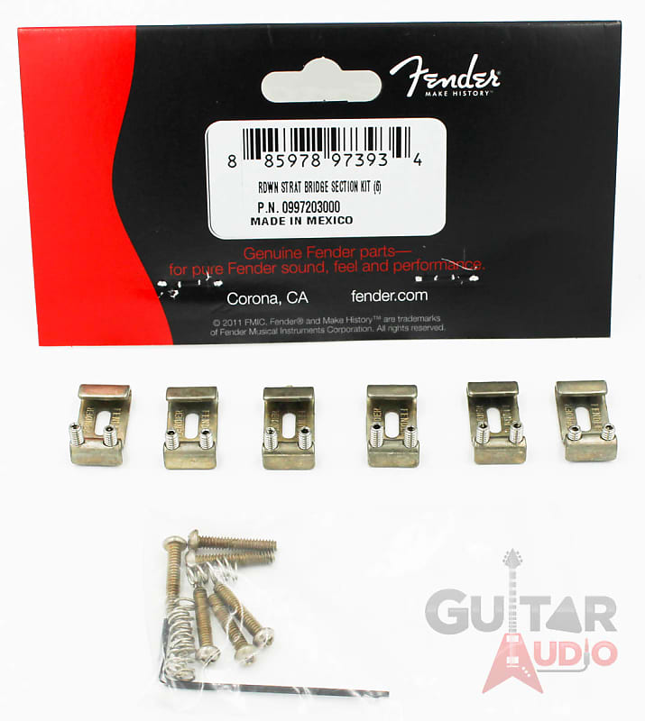 Подлинные седла Fender ROAD WORN Relic Aged Nickel Strat/Stratocaster Bridge Saddles 099-7203-000 цена и фото