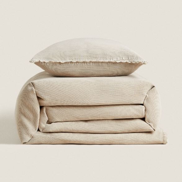 

Детское покрывало на кровать с отделкой рябь Zara Home With Crochet Ruffle Trim, серый