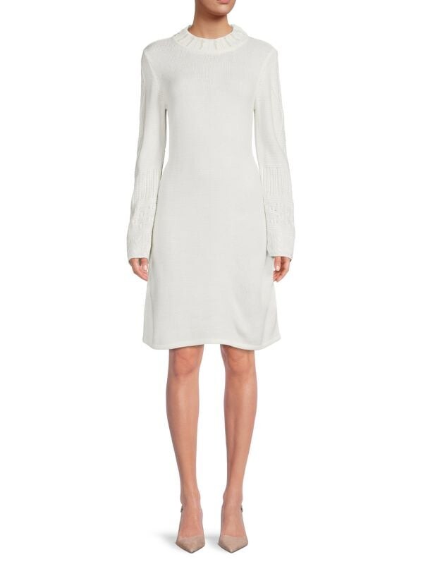 

Платье-свитер с жемчужным вырезом Karl Lagerfeld Paris Soft white