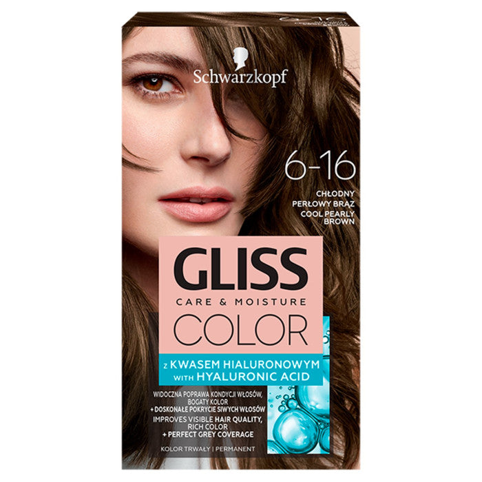 Schwarzkopf Крем-краска для волос Gliss Color 6-16 Cool Pearly Brown