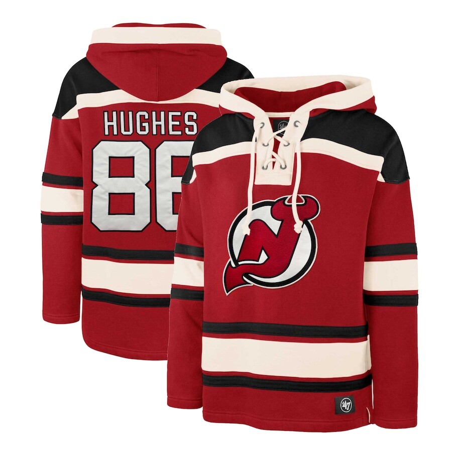 

Пуловер с капюшоном 47 New Jersey Devils, красный