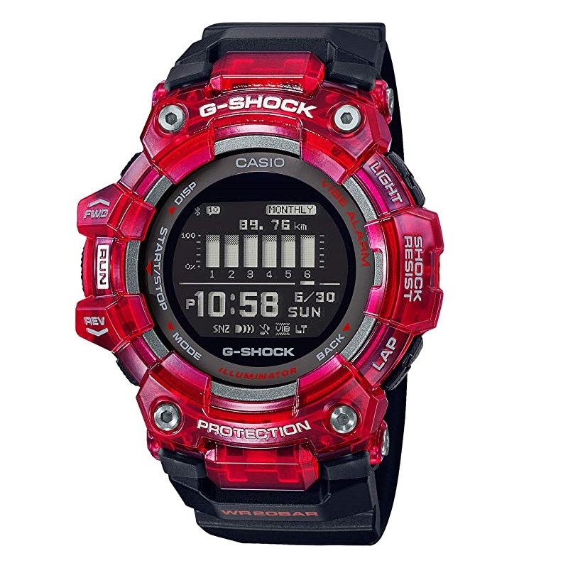 цена Умные часы CASIO G-Shock GBD-100SM-4A1JF, красный/черный