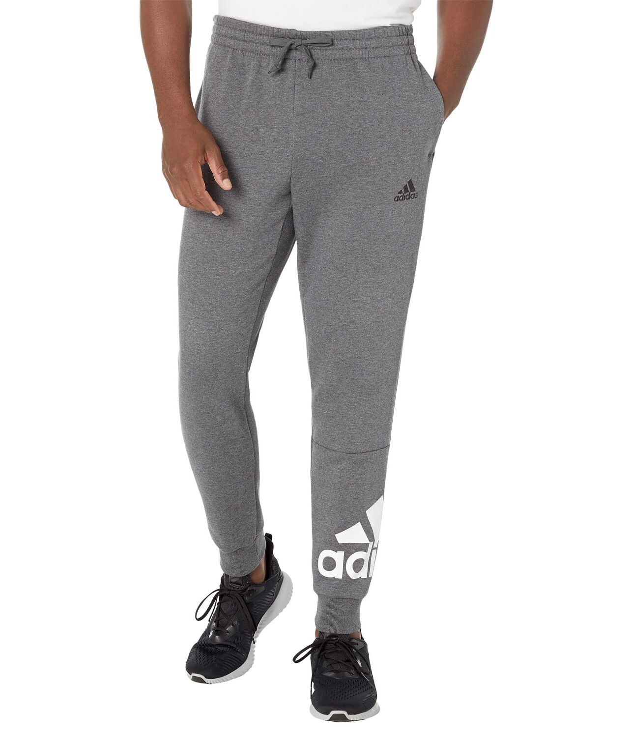 

Брюки прямого кроя adidas, Big Logo Tapered Cuff Fleece Pants