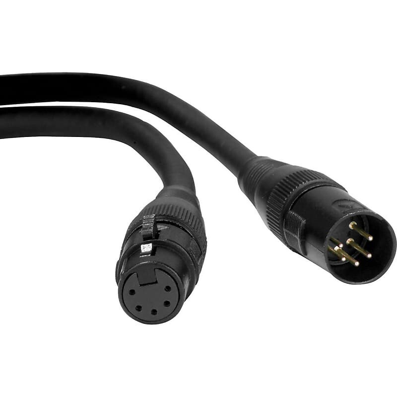 

Американский DJ Accu-Cable 50-футовый 5-контактный кабель XLR «папа-мама» DMX American DJ AC5PDMX50